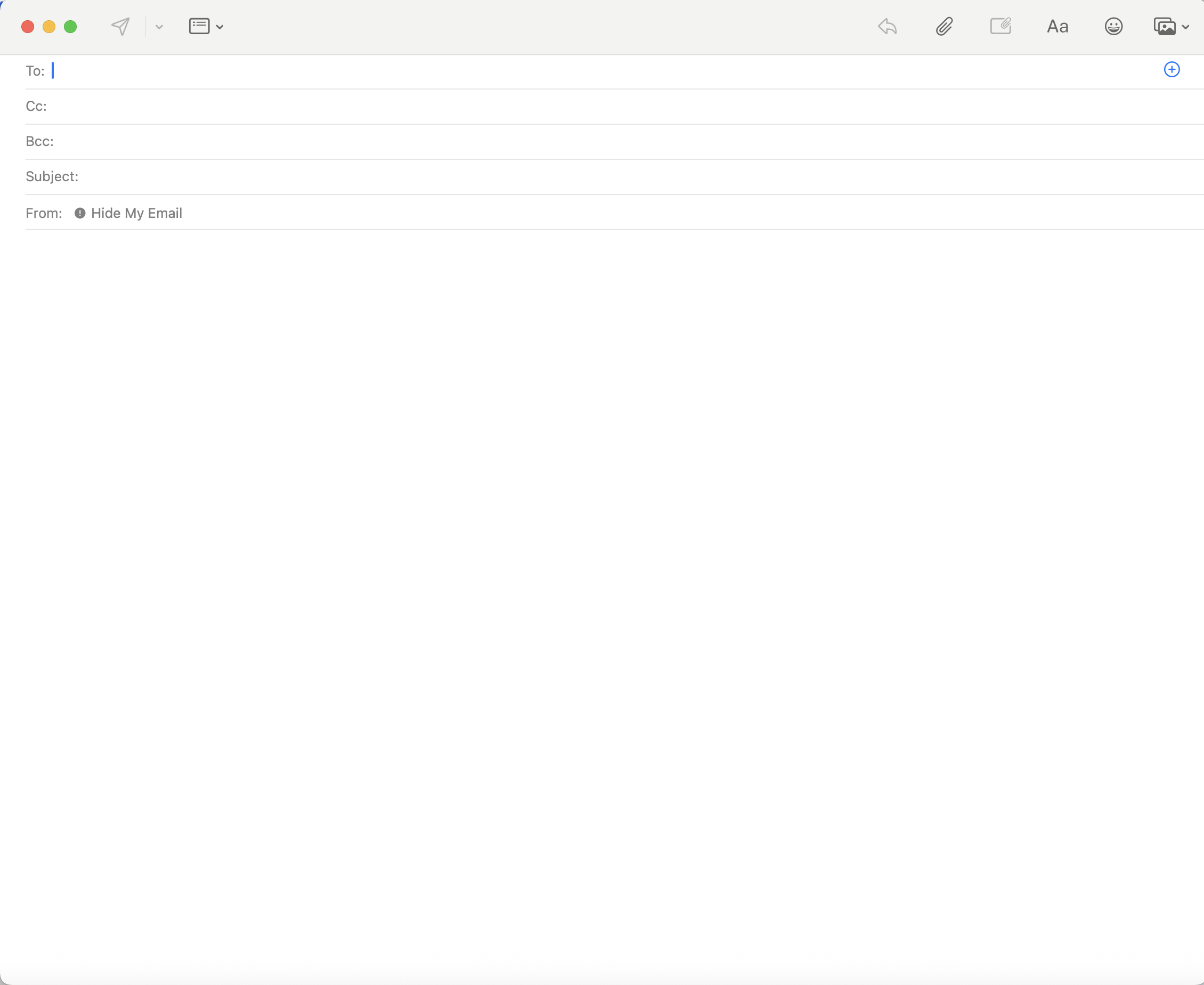 Email with formatted availability